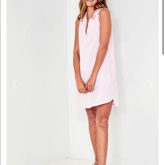 Bella Dahl Dresses & Skirts - Bella Dahl Sleeveless A-line Light Pink Collar Dress Size Small